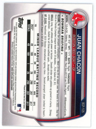 Juan Chacon 2023 Topps Bowman chrome #BCP-105