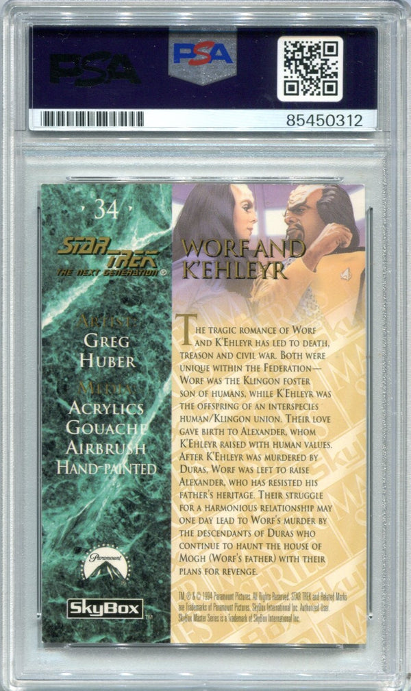 Michael Dorn 1994 Skybox Star Trek The Next Generation #34 PSA Authentic Auto Card