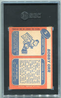 Bobby Orr 1968 - 1969 Topps Card #2 SGC Graded 4