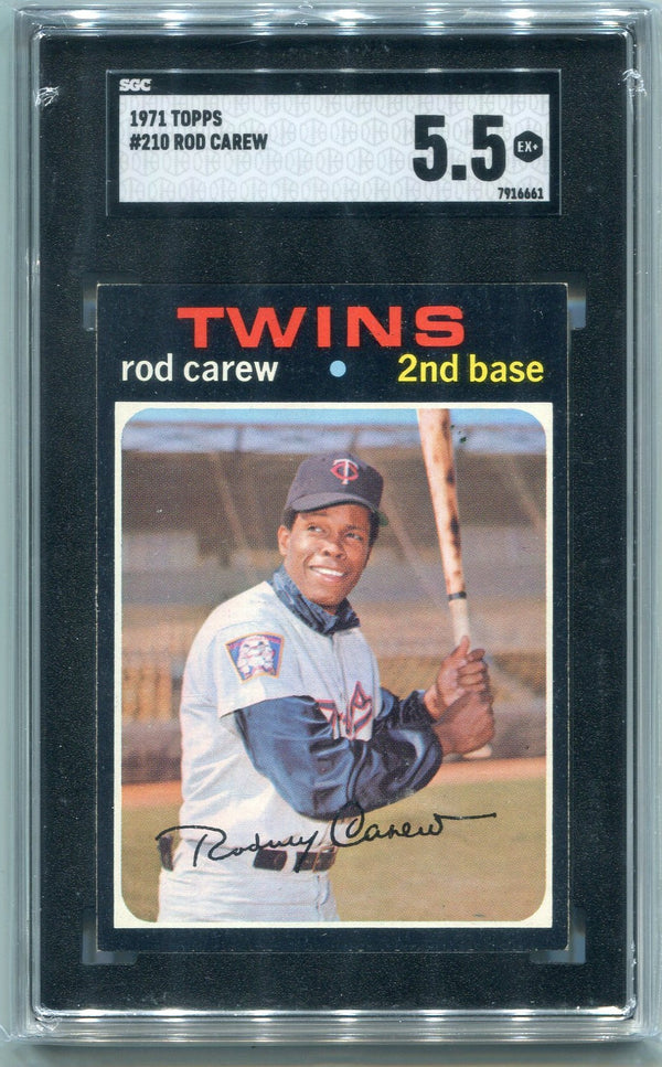 Rod Carew 1971 Topps Card #210 SGC Graded 5.5