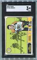 Phil Esposito 1968 - 1969 Topps Card SGC Graded 3