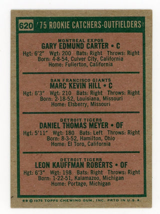 1975 Rookie Catchers-Outfielders Topps #620 Card