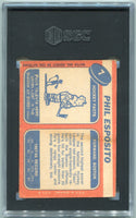 Phil Esposito 1968 - 1969 Topps Card SGC Graded 3