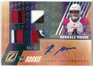 Rondale Moore Autographed 2021 Panini Zenith Rookie Patch Card #100