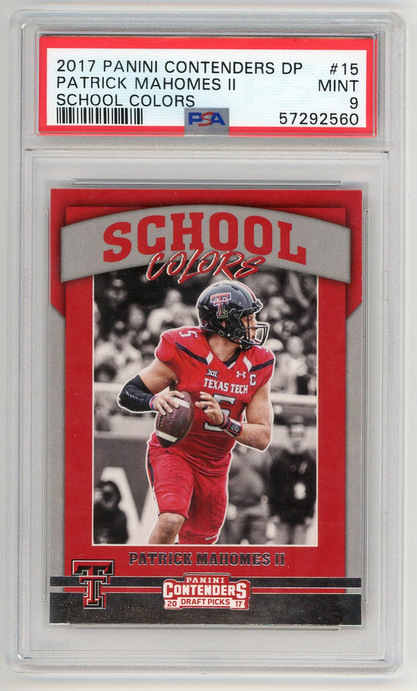 Patrick Mahomes 2017 Panini Contenders DP school Colors #15