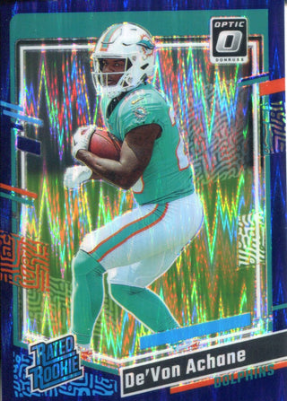 De'Von Achane 2023 Donruss Optic Rated Rookie Card #269