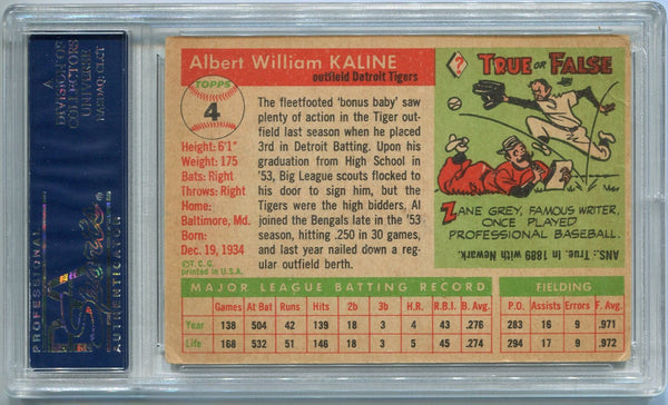 Al Kaline Autographed 1955 Topps Autographed Card PSA Authenticated