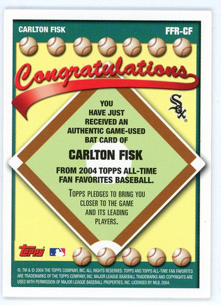 Carlton Fisk 2004 Topps Fan Favorite Bat Relic #FFR-CF