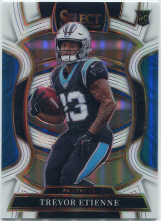 Trevor Etienne 2025 Panini Select Concourse White Prizm RC #45 25/35