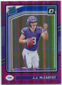 JJ McCarthy 2024 Panini Donruss Optic Rated Rookie Pink Prizm RC #235