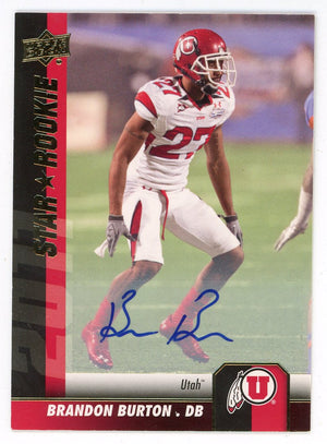 Brandon Burton Autographed 2011 Upper Deck Star Rookie #174