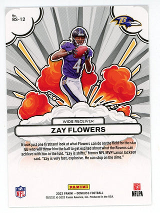 Zay Flowers 2023 Panini Donruss Bomb Squad #BS-12