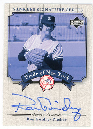 Ron Guidry 2003 Upper Deck Autographed Pride of NY Card #PN-RG