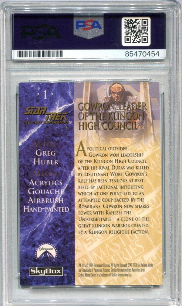 Robert O`reilly 1994 Skybox Star Trek The Next Generation #1 PSA Authentic Auto Card