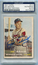 Joe Adcock 1957 Topps Autographed Card PSA Authenticated