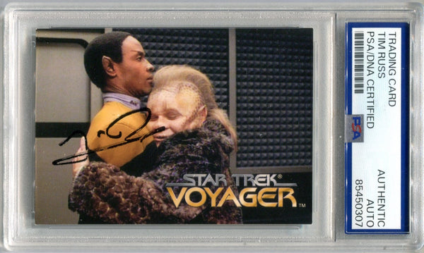 Tim Russ 1995 Skybox Star Trek Voyager #42 PSA Authentic Auto Card