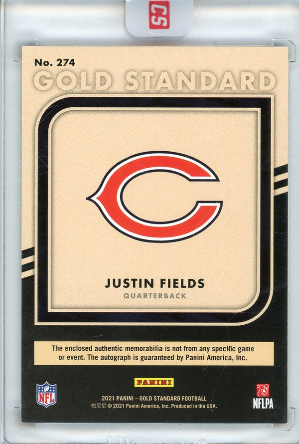 Justin Fields Autographed 2021 Panini Gold Standard Rookie Patch