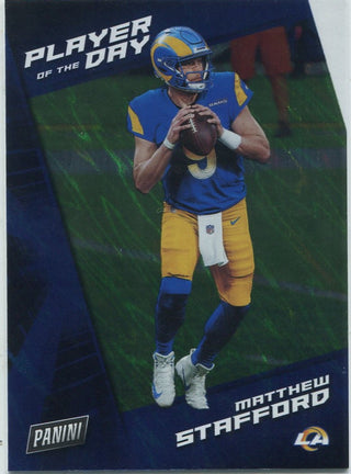 Matthew Stafford 2021 Panini Player Of The Day Silver Card #14