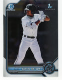 Kahlil Watson 2022 Topps 1st Bowman Chrome #BCP-3 Card