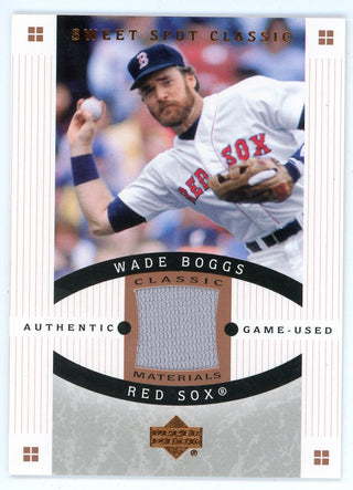 Wade Boggs 2005 Upper Deck Sweet Spot Patch Relic #CM-WB