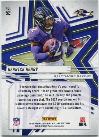 Derrick Henry 2025 Panini Rookies & Stars Purple Parallel Card #52 703/999