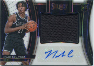 Noah Clowney 2023 - 2024 Panini Select Jersey & Autographed White Prizm RC #IS-CLY 37/49