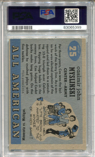 Casimr Myslinski 1955 Topps All American Football Card #25 PSA 4 Card