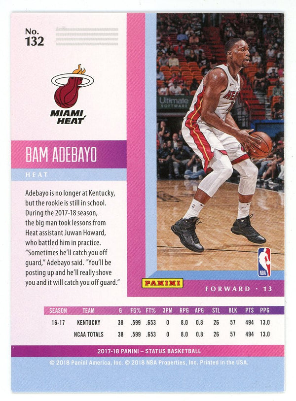 Bam Adebayo 2017 Panini Status Rookie Card #132