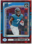 Brian Thomas Jr 2024 Panini Donruss Optic Rated Rookie Red Pandora Prizm RC #313