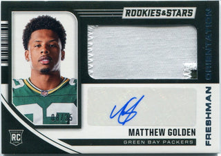 Matthew Golden 2025 Panini Rookies & Stars Freshman Orientation Patch/Autographed RC #FO-MGN 8/25