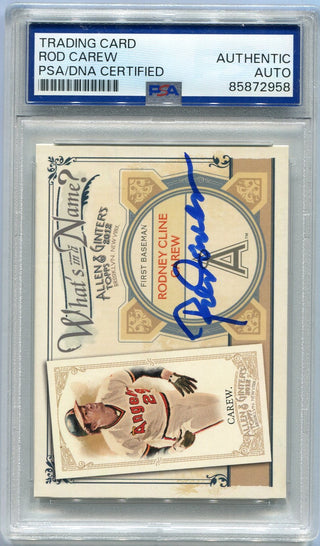 Rod Carew Autographed Card PSA/DNA Certified