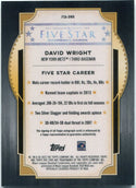 David Wright 2022 Topps Five Star Autographed Card #FSA-DWR