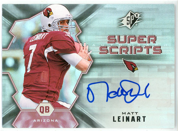 Matt Leinart Autographed 2007 Upper Deck SPx Super Scripts Card #SS-ML