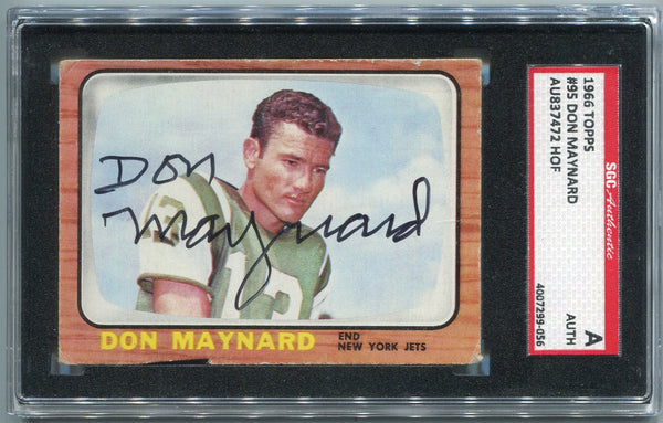 Don Maynard 1966 Topps Autographed Card #95 SGC Authenticated