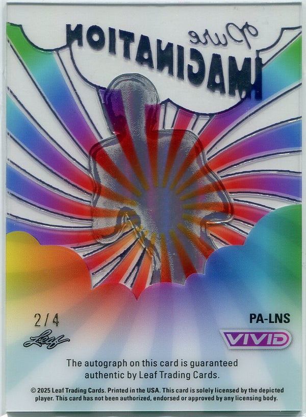 LaNorris Sellers 2025 Leaf Vivid Pure Imagination Autographed Card #PA-LNS 2/4