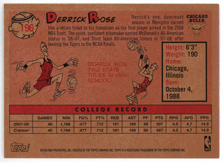 Derrick Rose 2008 Topps Rookie Card #96