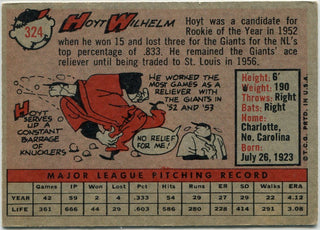 Hoyt Wilhelm 1958 Topps Card #324