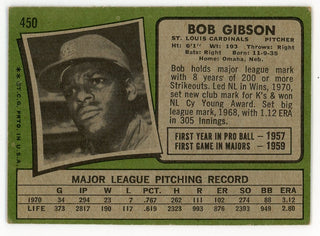 Bob Gibson Topps #450 Card