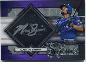 Marcus Semien 2022 Topps Five Star Silver Signatures Autographed Card #SS-MS 21/25