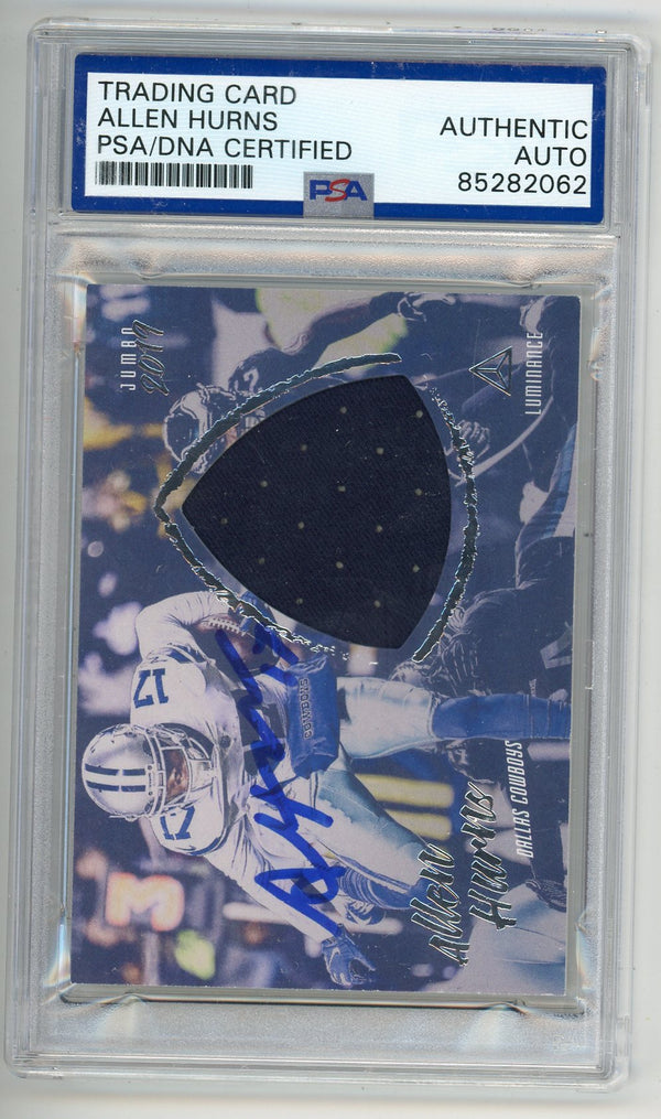 Allen Hurns Autographed 2019 Panini Luminance Jumbo Jersey Relic Card PSA Authentic Auto