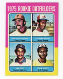 Jim Rice, Dave Augustine, Pepe Mangual & John Scott 1975 Topps Rookie Outfields Mini Card