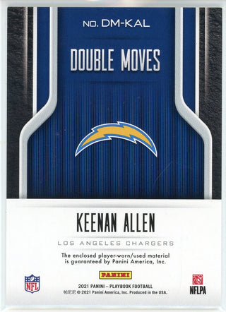 Keenan Allen 2021 Panini Playbook Double Moves Jersey Card #DM-KAL