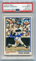 Reggie Jackson 1978 Topps Autographed Card #200 PSA/DNA Certified