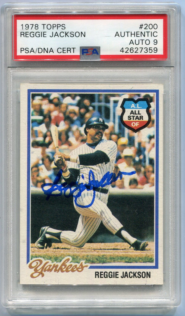 Reggie Jackson 1978 Topps Autographed Card #200 PSA/DNA Certified