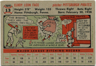 Roy Face 1956 Topps Card #13