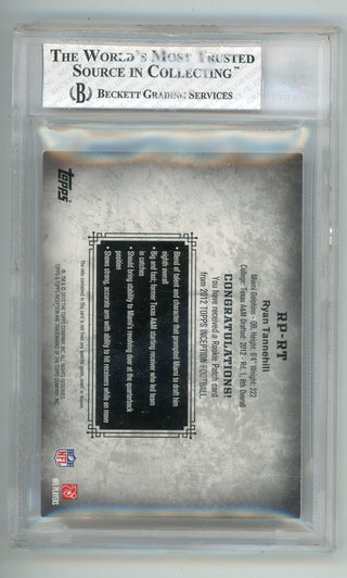 Ryan Tannehill 2012 Topps Inception Patch Rookie Card Beckett 7.5