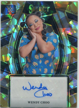 Wendy Choo 2024 Panini Select WWE Autographed Ice Prizm Card #SL-WCH
