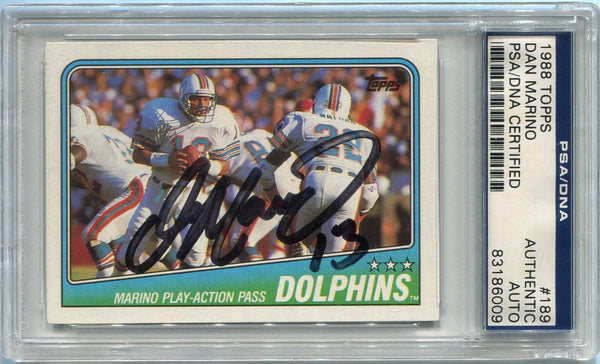 Dan Marino 1988 Topps Team Leader Autographed Card #189 PSA/DNA Certified
