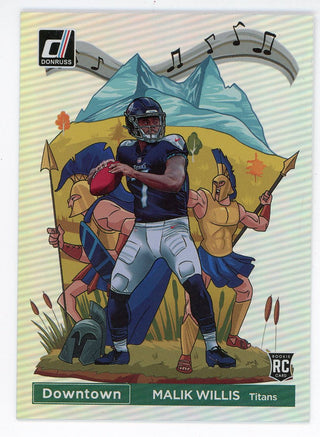 Malik Willis 2022 Panini Donruss Downtown Rookie Card #DT-MW