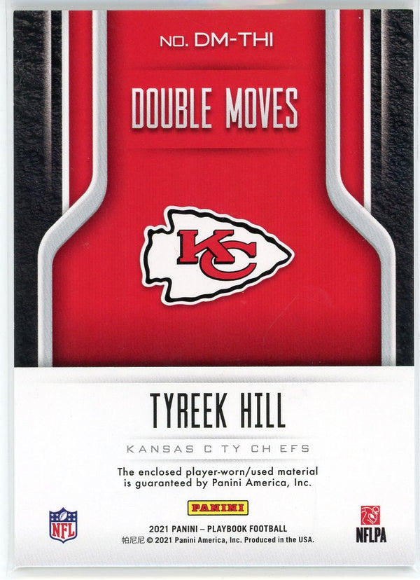 Tyreek Hill 2021 Panini Playbook Double Moves Jersey Card #DM-THI